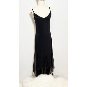 Vintage | Carabella | Black Whimsigoth Rhinestone | Asymetrical Hem | Sz L